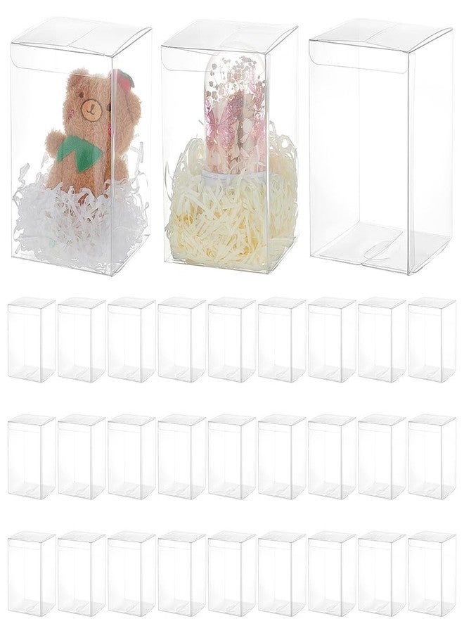 بينيكريت علبة هدايا شفافة من بينيكريت، 30 قطعة، مقاس 4×4×6 بوصة، مصنوعة من البلاستيك، مثالية لتغليف الحلوى والشوكولاتة والحلويات، وهدايا حفلات استقبال المولود، وهدايا عيد الأم والذكرى السنوية والمناسبات الأخرى. - Image 1